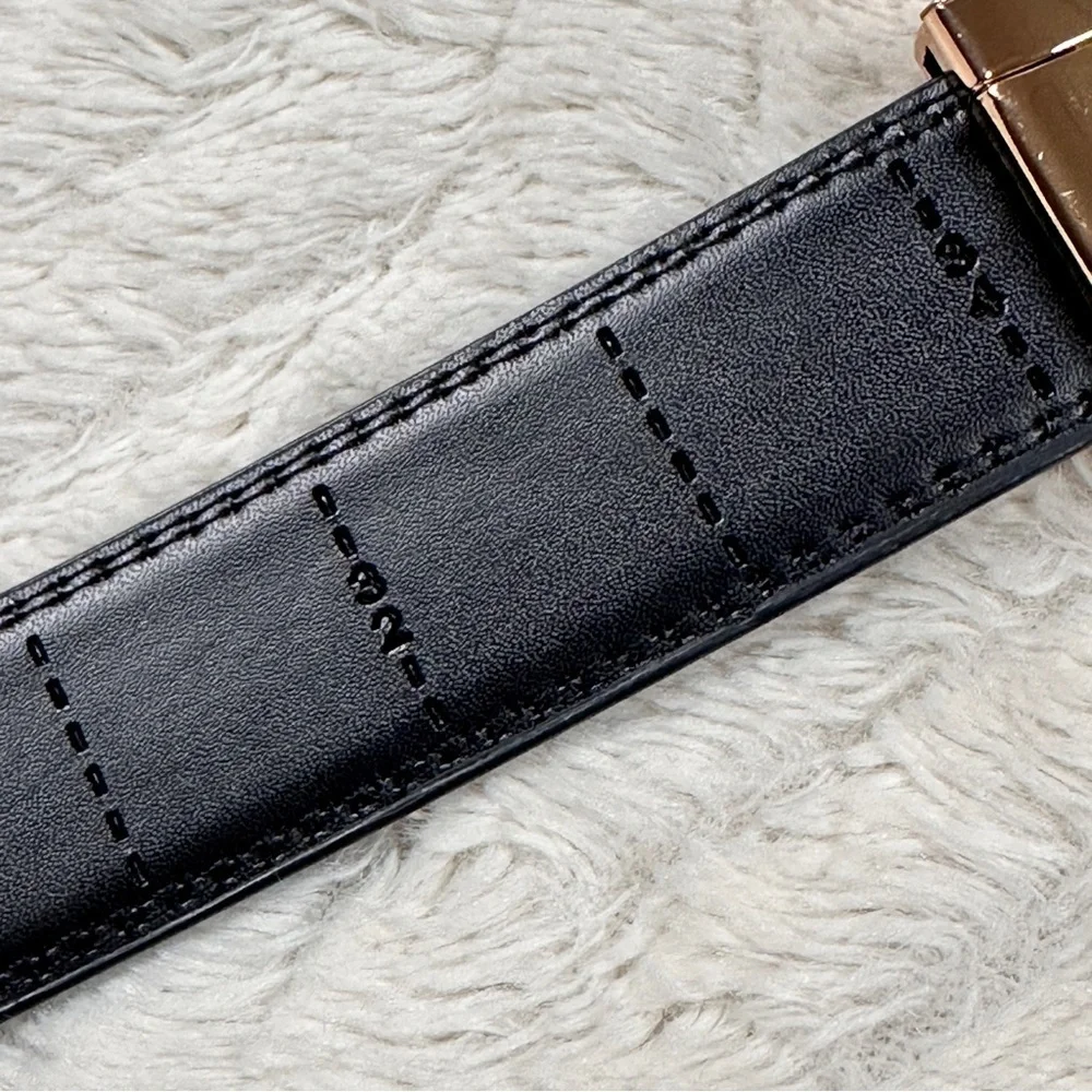 Chaoren Elegant black leather Ratchet  belt Custom Fit -  28 - 34  like new!